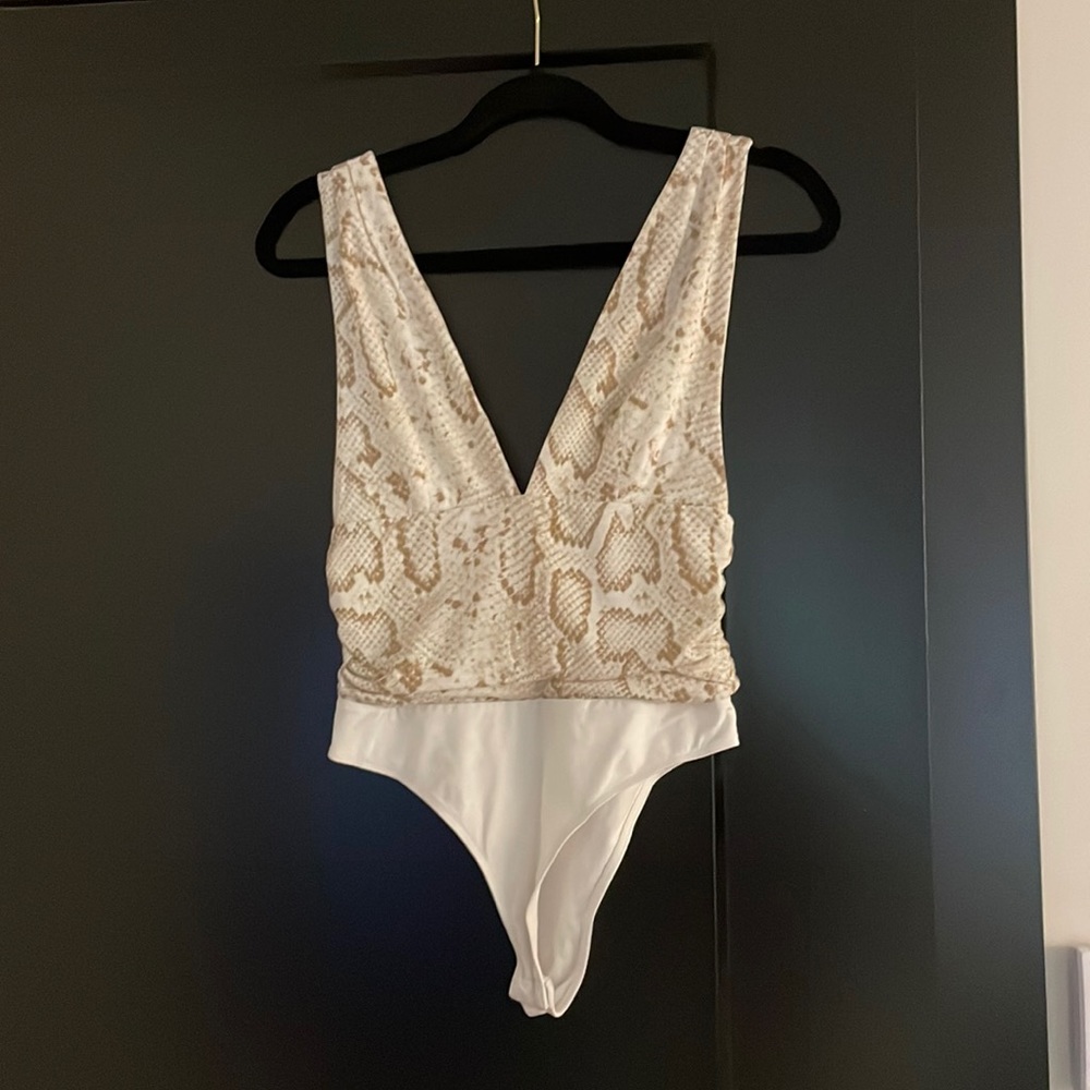 Blue blush snakeskin bodysuit